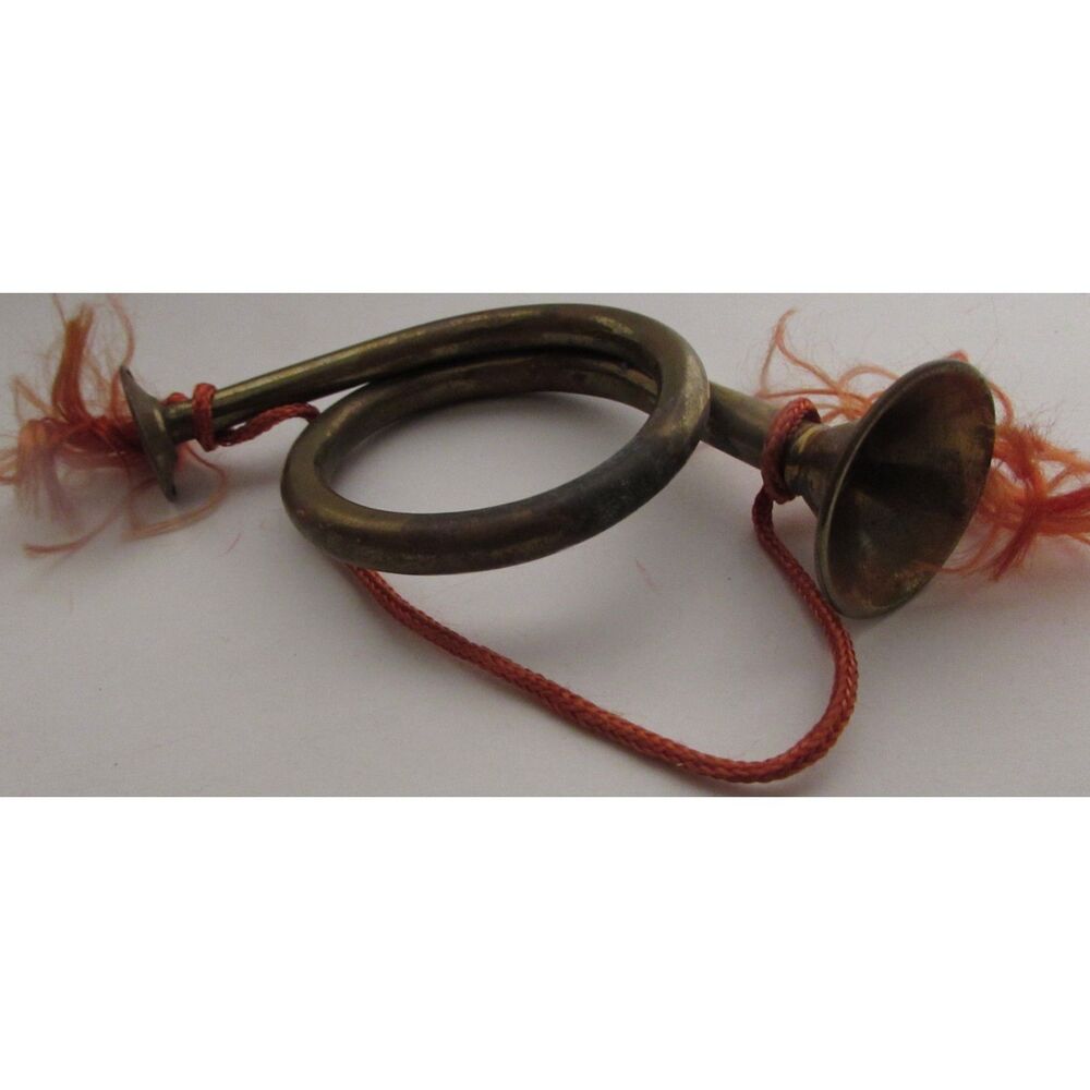 Vintage French brass horn ornament Christmas Tree ornament